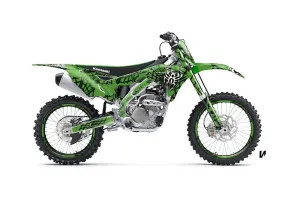 Kawasaki KX250F Dirt Bike Graphic Kit - 2017-2018 Widow Maker Green