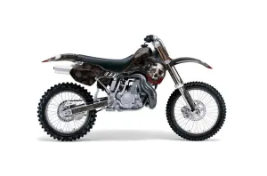 Kawasaki KX500 Dirt Bike Graphic Kit - 1988-2004 Bone Collector Black