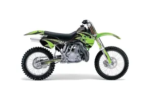Kawasaki KX500 Dirt Bike Graphic Kit - 1988-2004 Tribal Flames Green