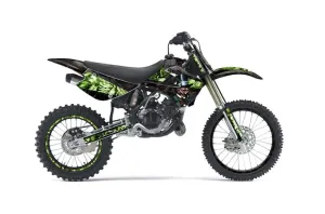 Kawasaki KX85 Dirt Bike Graphic Kit - 2001-2013 Mad Hatter Green