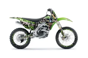 Kawasaki KXF250 Dirt Bike Graphic Kit - 2009-2012 Mad Hatter Green