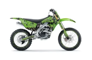 Kawasaki KXF250 Dirt Bike Graphic Kit - 2009-2012 Meltdown Green