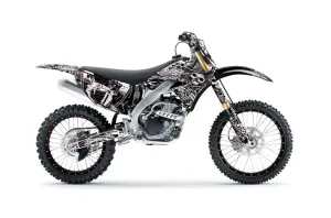Kawasaki KXF250 Dirt Bike Graphic Kit - 2009-2012 Skulls and Hammers White