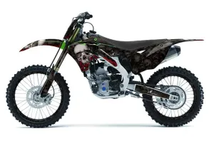 Kawasaki KXF250 Dirt Bike Graphic Kit - 2013-2016 Bone Collector Red
