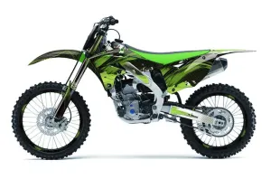 Kawasaki KXF250 Dirt Bike Graphic Kit - 2013-2016 Carbon X Green
