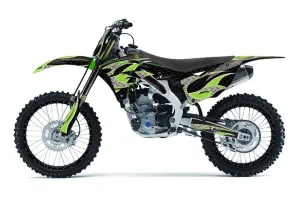 Kawasaki KXF250 Dirt Bike Graphic Kit - 2013-2016 Tribal Flame Green