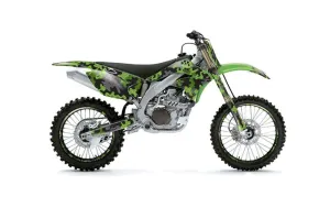 Kawasaki KXF450 Dirt Bike Graphic Kit - 2006-2008 Camoplate Green