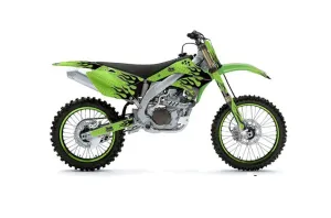 Kawasaki KXF450 Dirt Bike Graphic Kit - 2006-2008 Diamond Flame Green