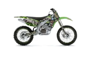 Kawasaki KXF450 Dirt Bike Graphic Kit - 2006-2008 Mad Hatter Green