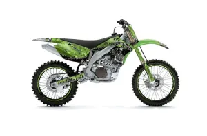 Kawasaki KXF450 Dirt Bike Graphic Kit - 2006-2008 Reaper Green