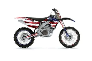 Kawasaki KXF450 Dirt Bike Graphic Kit - 2006-2008 Stars and Stripes Red White & Blue