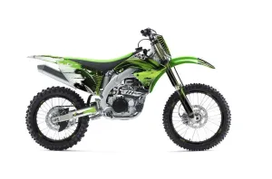 Kawasaki KXF450 Dirt Bike Graphic Kit - 2009-2011 Carbon X Green