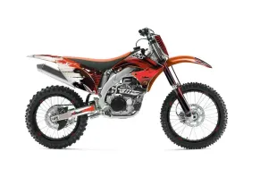 Kawasaki KXF450 Dirt Bike Graphic Kit - 2009-2011 Carbon X Red