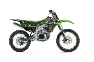 Kawasaki KXF450 Dirt Bike Graphic Kit - 2009-2011 Mad Hatter Green