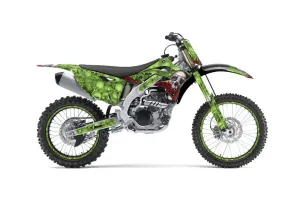 Kawasaki KXF450 Dirt Bike Graphic Kit - 2012-2015 Bone Collector Green