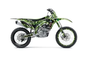 Kawasaki KXF450 Dirt Bike Graphic Kit - 2016 Mad Hatter Green