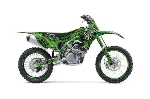 Kawasaki KXF450 Dirt Bike Graphic Kit - 2016 Widow Maker Green