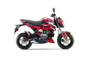Kawasaki Z125 Pro Dirt Bike Graphic Kit - 2017-2024 Attack Red