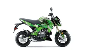 Kawasaki Z125 Pro Dirt Bike Graphic Kit - 2017-2024 Carbon X Green