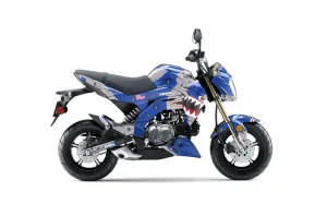 Kawasaki Z125 Pro Dirt Bike Graphic Kit - 2017-2024 P40 Warhawk Blue