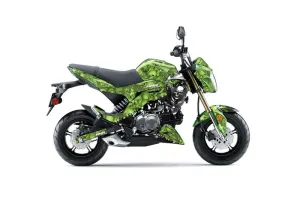Kawasaki Z125 Pro Dirt Bike Graphic Kit - 2017-2024 Reaper Green
