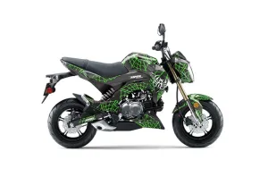 Kawasaki Z125 Pro Dirt Bike Graphic Kit - 2017-2024 Widow Maker Green