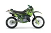 Kawasaki KDX200 Dirt Bike Graphic Kit - 1989-1994 Tribal Flames Green