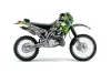 Kawasaki KDX200 Dirt Bike Graphic Kit - 1995-2006 Checkered Skull Green