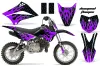 Kawasaki KLX110 Dirt Bike Graphic Kit - 2010-2025 Diamond Flames Purple