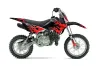 Kawasaki KLX110 Dirt Bike Graphic Kit - 2010-2025 Diamond Flames Red
