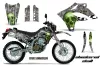 Kawasaki KLX250 Dirt Bike Graphic Kit - 2004-2007 Checkered Skull Green