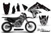 Kawasaki KLX450 Enduro Dirt Bike Graphic Kit - 2008-2022 Silver Star - Reloaded Black