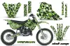 Kawasaki KX100 Dirt Bike Graphic Kit - 1995-1997 Skull Camo Green