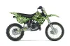 Kawasaki KX100 Dirt Bike Graphic Kit - 1995-1997 Skull Camo Green