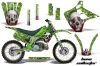 Kawasaki KX125 Dirt Bike Graphic Kit - 1990-1991 Bone Collector Green