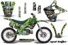 Kawasaki KX125 Dirt Bike Graphic Kit - 1990-1991 Mad Hatter Green