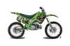 Kawasaki KX125 Dirt Bike Graphic Kit - 1990-1991 Mad Hatter Green