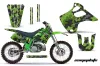 Kawasaki KX125 Dirt Bike Graphic Kit - 1992-1993 Camoplate Green