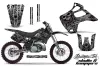 Kawasaki KX125 Dirt Bike Graphic Kit - 1992-1993 Skulls and Hammers Silver