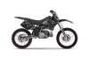 Kawasaki KX125 Dirt Bike Graphic Kit - 1992-1993 Skulls and Hammers Silver