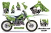 Kawasaki KX125 Dirt Bike Graphic Kit - 1994-1998 Checkered Skull Green