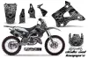 Kawasaki KX125 Dirt Bike Graphic Kit - 1994-1998 Skulls and Hammers Silver