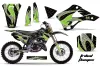 Kawasaki KX125 Dirt Bike Graphic Kit - 1999-2002 Tribal Flames Green