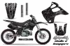 Kawasaki KX250 Dirt Bike Graphic Kit - 1992-1993 Skulls and Hammers Black