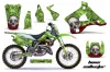 Kawasaki KX250 Dirt Bike Graphic Kit - 1994-1998 Bone Collector Green