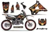 Kawasaki KX250 Dirt Bike Graphic Kit - 1994-1998 Firestorm Black