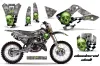 Kawasaki KX250 Dirt Bike Graphic Kit - 1999-2002 Checkered Skull Green
