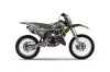 Kawasaki KX250 Dirt Bike Graphic Kit - 1999-2002 Checkered Skull Green