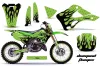 Kawasaki KX250 Dirt Bike Graphic Kit - 1999-2002 Diamond Flames Green