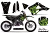 Kawasaki KX250 Dirt Bike Graphic Kit - 1999-2002 Silver Star - Reloaded Green